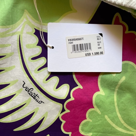 NWT $1,590 Valentino Garavani printed wide-leg trousers ,Size IT 42,US 6, ITALY - Picture 7 of 17